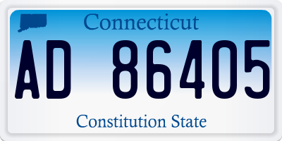 CT license plate AD86405