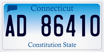 CT license plate AD86410