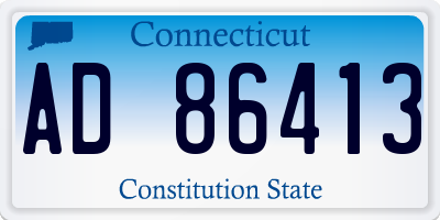 CT license plate AD86413