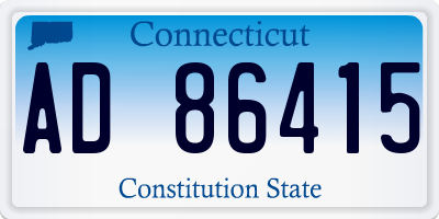CT license plate AD86415