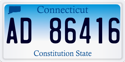 CT license plate AD86416
