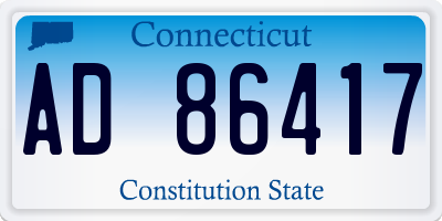 CT license plate AD86417