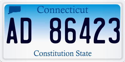 CT license plate AD86423