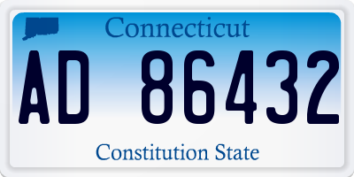 CT license plate AD86432