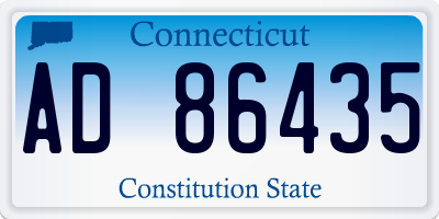 CT license plate AD86435