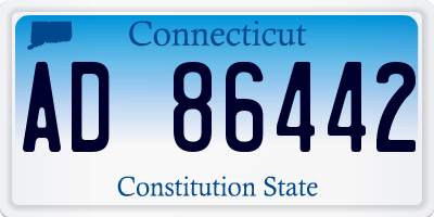 CT license plate AD86442