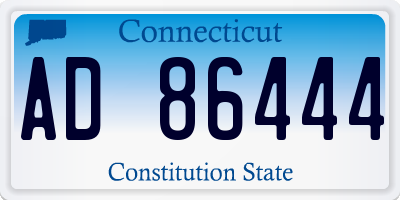 CT license plate AD86444