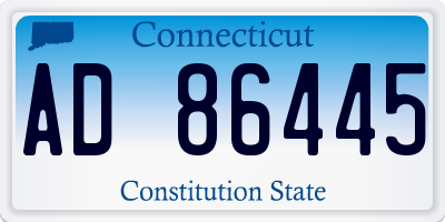 CT license plate AD86445