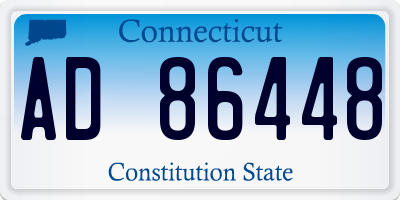 CT license plate AD86448