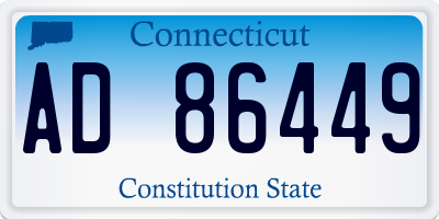 CT license plate AD86449