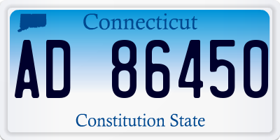 CT license plate AD86450