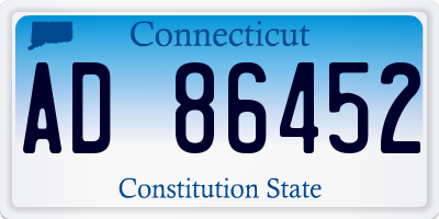 CT license plate AD86452
