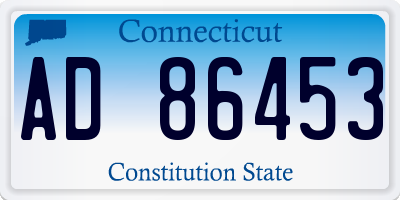 CT license plate AD86453