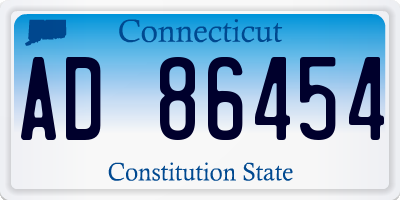 CT license plate AD86454