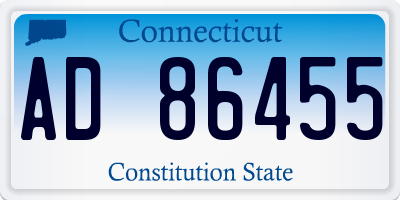 CT license plate AD86455