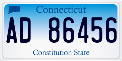 CT license plate AD86456