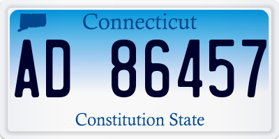 CT license plate AD86457