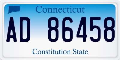 CT license plate AD86458