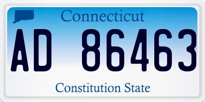 CT license plate AD86463