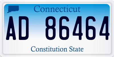 CT license plate AD86464