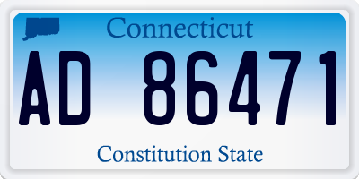 CT license plate AD86471
