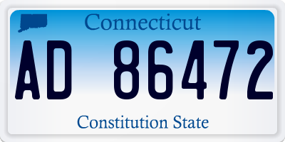 CT license plate AD86472