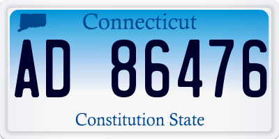 CT license plate AD86476