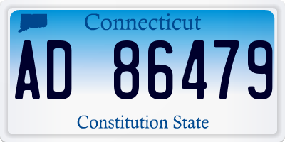 CT license plate AD86479
