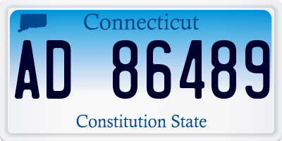 CT license plate AD86489