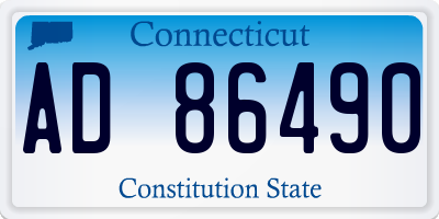 CT license plate AD86490