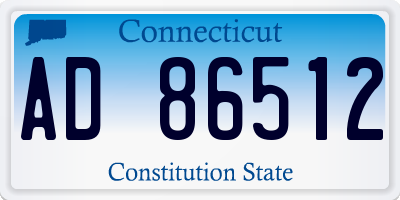 CT license plate AD86512