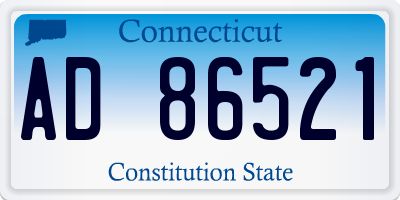 CT license plate AD86521