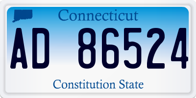 CT license plate AD86524