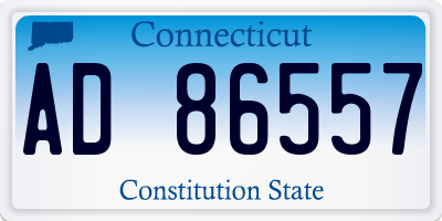 CT license plate AD86557