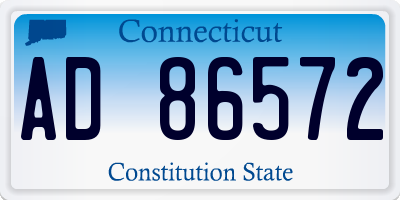 CT license plate AD86572