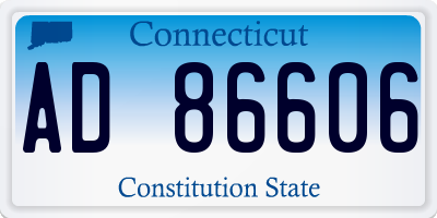 CT license plate AD86606