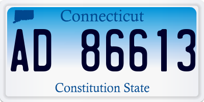 CT license plate AD86613