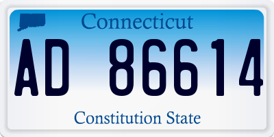 CT license plate AD86614