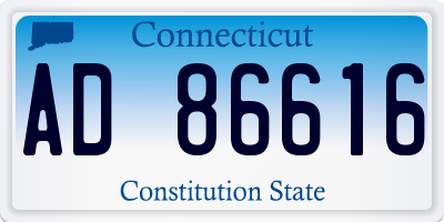 CT license plate AD86616
