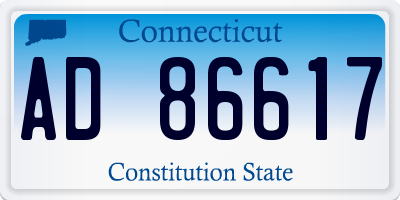 CT license plate AD86617