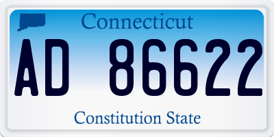 CT license plate AD86622