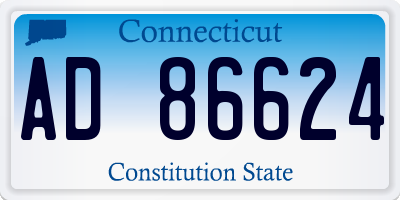 CT license plate AD86624