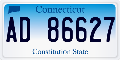 CT license plate AD86627