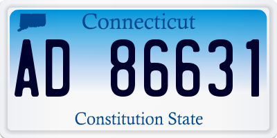 CT license plate AD86631