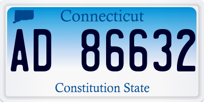 CT license plate AD86632
