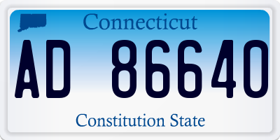 CT license plate AD86640