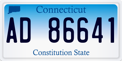 CT license plate AD86641