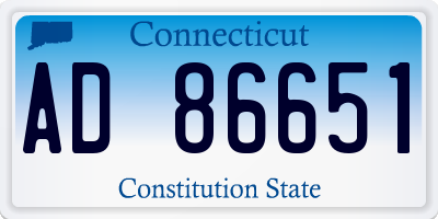 CT license plate AD86651