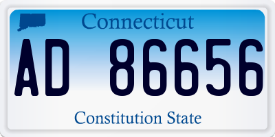 CT license plate AD86656
