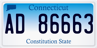 CT license plate AD86663